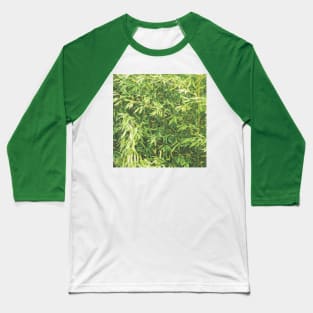 Beautiful Green Bamboo Leaves Baseball T-Shirt